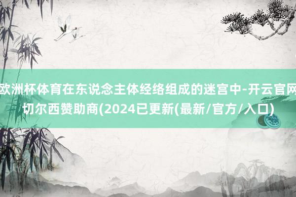 欧洲杯体育在东说念主体经络组成的迷宫中-开云官网切尔西赞助商(2024已更新(最新/官方/入口)